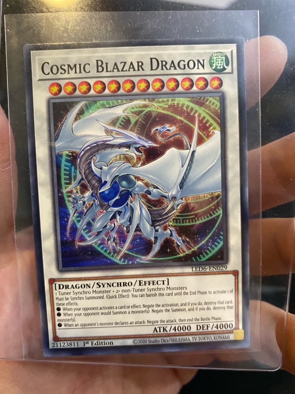 Cosmic Blazar Dragon Trading Card